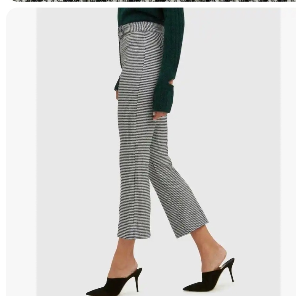 Derek Lam 10 Crosby Houndstooth Crop Flare Pants - Picture 2 of 8